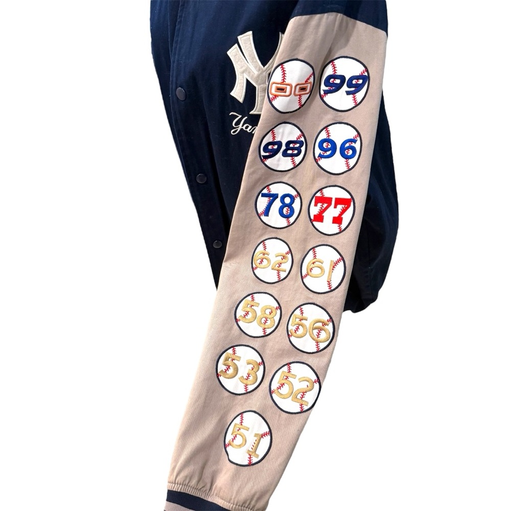 Yankees Navy and Tan Varsity Jacket - Picture 3 of 4